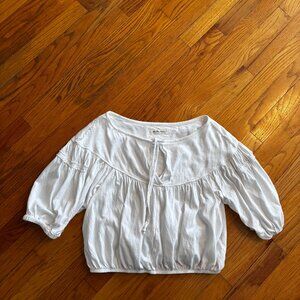 Free People White Blouse - Size Medium